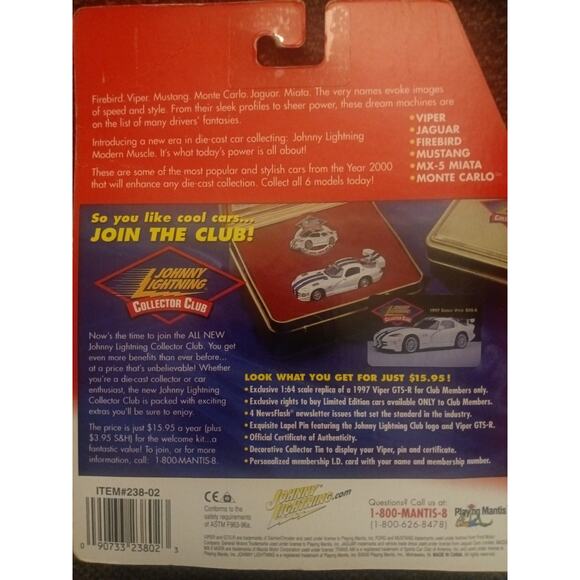 Johnny Lightning Modern Muscle Jaguar Convertible Red Die Cast 1:64 (B39) - Picture 2 of 2